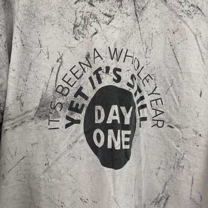 半袖プリントTシャツ　タイダイ柄　灰色　グレー
