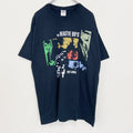古着 used　GILDAN ギルダン　半袖アルバムジャケットプリントTシャツ　クルーネック　ビースティ　レトロ　黒　XLサイズ