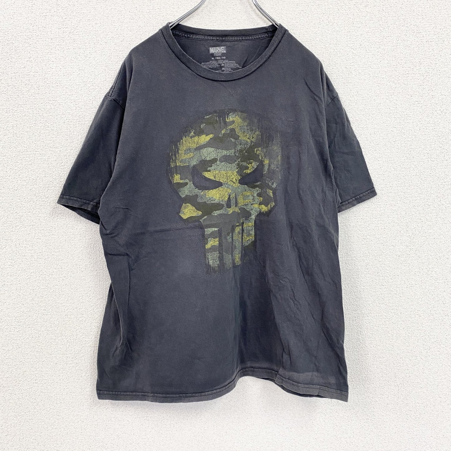 MARVEL　マーベル　半袖プリントTシャツ　フェード　黒　ブラック　XLサイズ