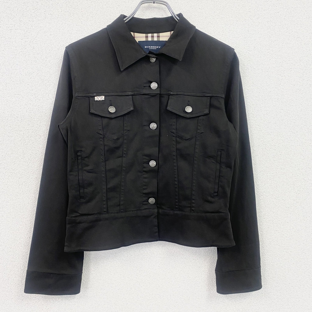 BURBERRY LONDON　バーバリーロンドン　デニムジャケット/Gジャン　黒　ブラック　12サイズ