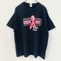 古着 used　GILDAN　ギルダン　半袖デザインプリントTシャツ　バレーボール　PINK OUT　Tiger　黒　XLサイズ