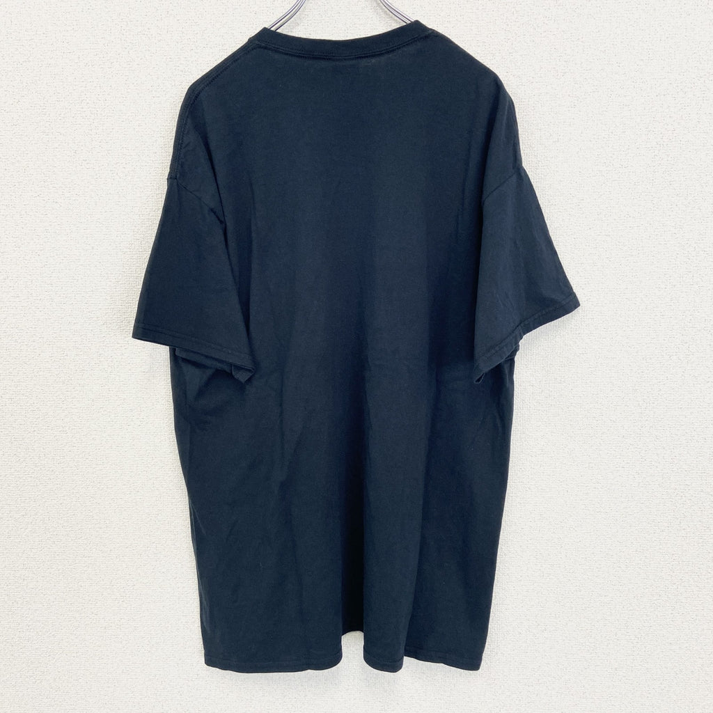 古着 used　GILDAN ギルダン　半袖アルバムジャケットプリントTシャツ　クルーネック　ビースティ　レトロ　黒　XLサイズ