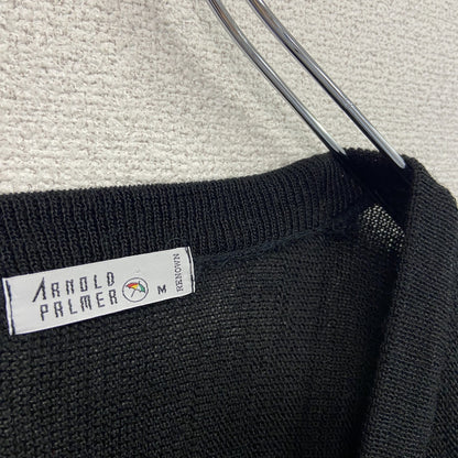ARNOLD PALMER　アーノルドパーマー　ニットカーディガン　黒　ブラック　Mサイズ