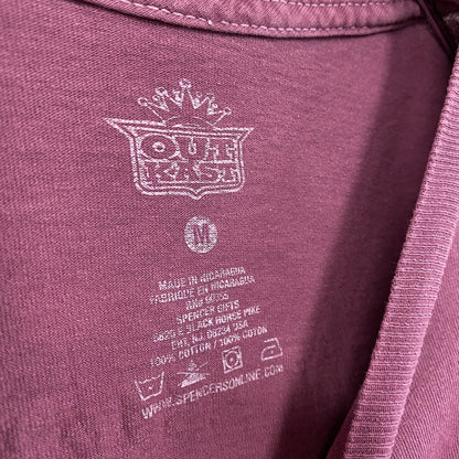 OUT KAST　アウトキャスト　半袖プリントTシャツ　ラップT　両面プリント　紫　パープル　Mサイズ