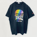 古着 used　PORT&COMPANY　半袖デザインプリントTシャツ　ハンバーガー　Red Robin　黒　ブラック　Lサイズ