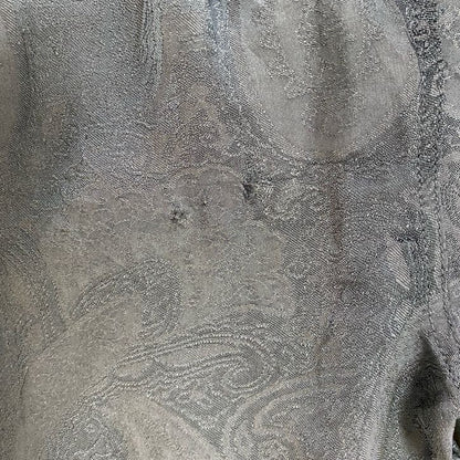 古着 used　長袖柄シャツ　ペイズリー　総柄　比翼ボタン　胸ポケット　レトロデザイン　幾何学模様　XLサイズ