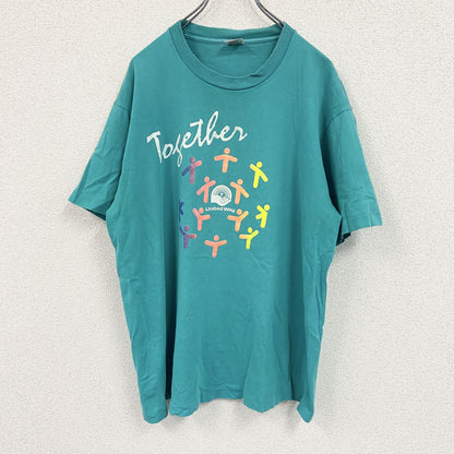 FRUIT OF THE LOOM　フルーツオブザルーム　半袖プリントTシャツ　エメラルドグリーン　XLサイズ