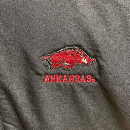 ～90s　CRABLE SPORTSWEAR　フリースジャケット　ARKANSAS　黒　赤　Lサイズ