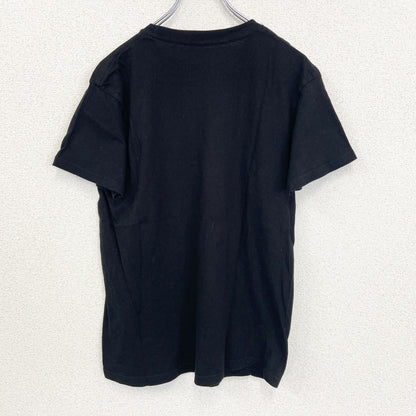 古着 used　B.I.G.　半袖プリントTシャツ　クルーネック　グラフィックT　カジュアルデザイン　レトロ　黒　Mサイズ