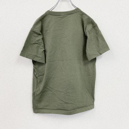 RYUKYU PIRAS　半袖プリントTシャツ　シーサー　獣像　ビックデザイン　クルーネック　カーキ　Lサイズ
