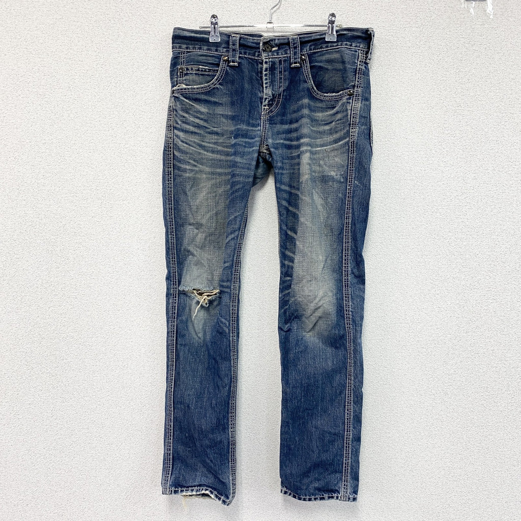 Levi's　リーバイス　ダメージデニムパンツ/ジーンズ　鬼ヒゲ　縦落ち　ジップフライ　インディゴ　32サイズ