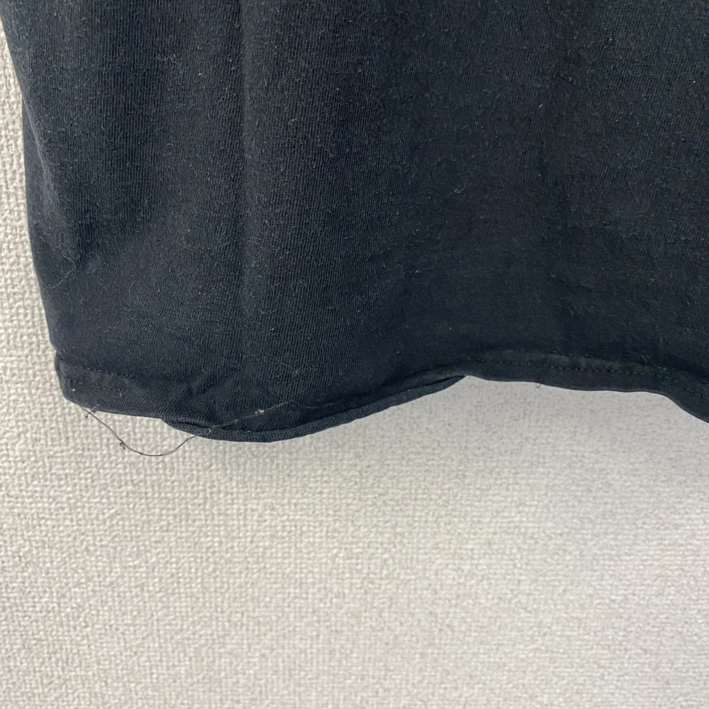 古着 used　PORT&COMPANY　半袖デザインプリントTシャツ　ハンバーガー　Red Robin　黒　ブラック　Lサイズ