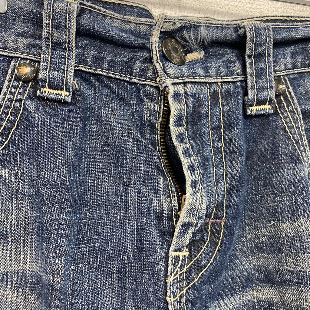 Levi's　リーバイス　ダメージデニムパンツ/ジーンズ　鬼ヒゲ　縦落ち　ジップフライ　インディゴ　32サイズ