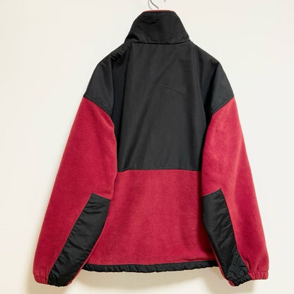 ～90s　CRABLE SPORTSWEAR　フリースジャケット　ARKANSAS　黒　赤　Lサイズ