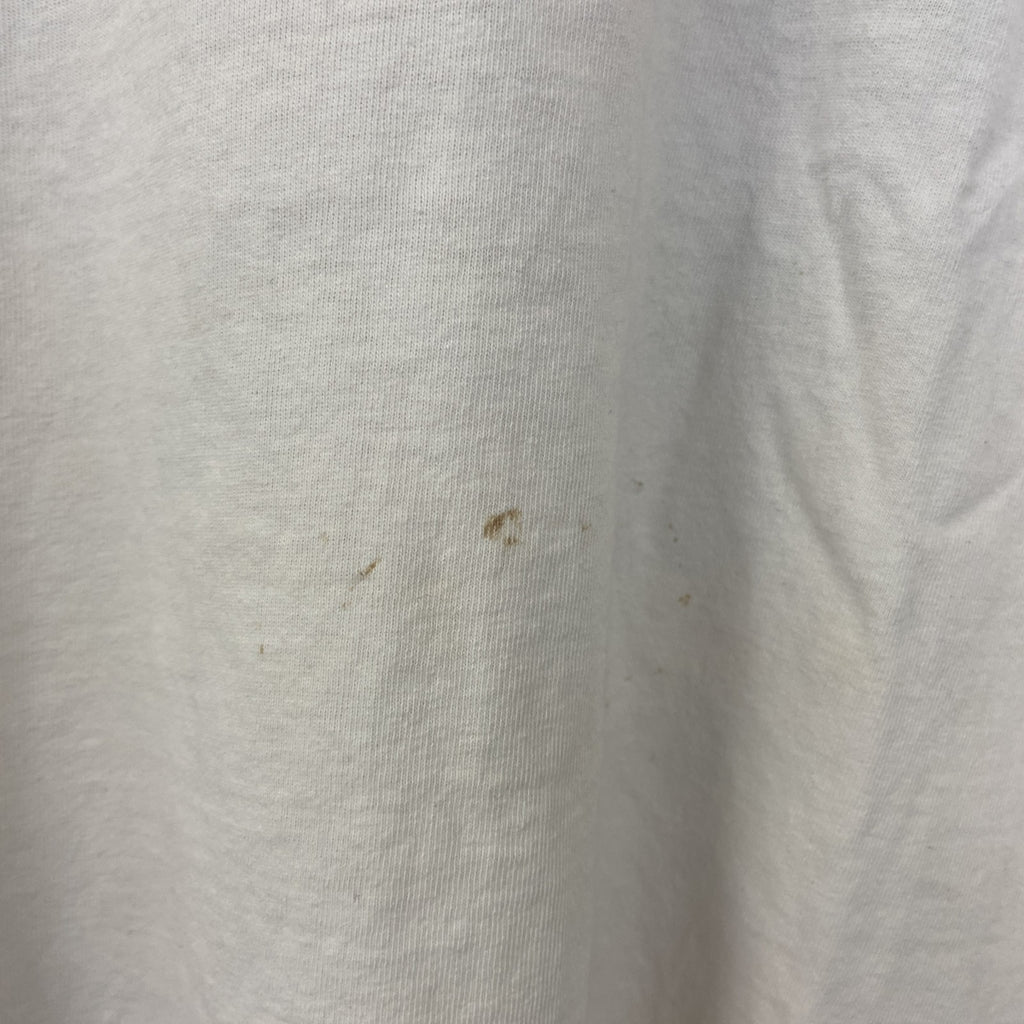 古着 used　半袖プリントTシャツ　ホワイト　白　カジュアルデザイン　クルーネック　シングルステッチ　90s　レトロ　Lサイズ