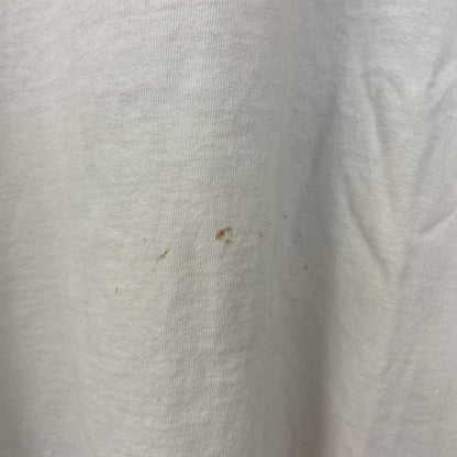 古着 used　半袖プリントTシャツ　ホワイト　白　カジュアルデザイン　クルーネック　シングルステッチ　90s　レトロ　Lサイズ