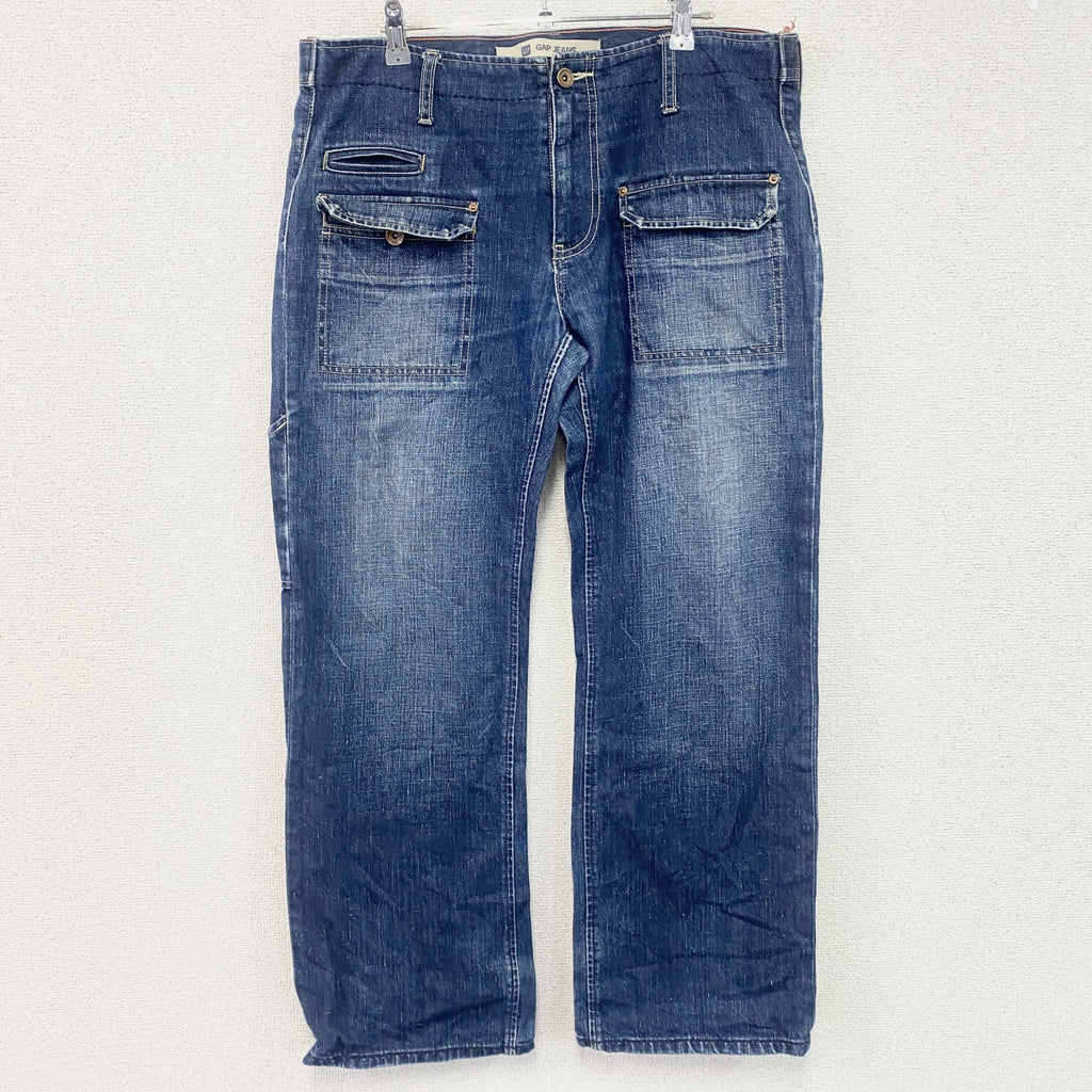 GAP JEANS　ギャップ　デニムパンツ/ジーンズ　ジップフライ　縦落ち　フラップポケット　インディゴ　34サイズ
