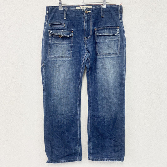 GAP JEANS　ギャップ　デニムパンツ/ジーンズ　ジップフライ　縦落ち　フラップポケット　インディゴ　34サイズ