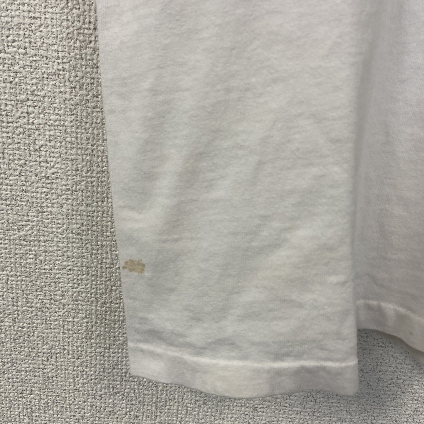古着 used　半袖プリントTシャツ　ホワイト　白　カジュアルデザイン　クルーネック　シングルステッチ　90s　レトロ　Lサイズ