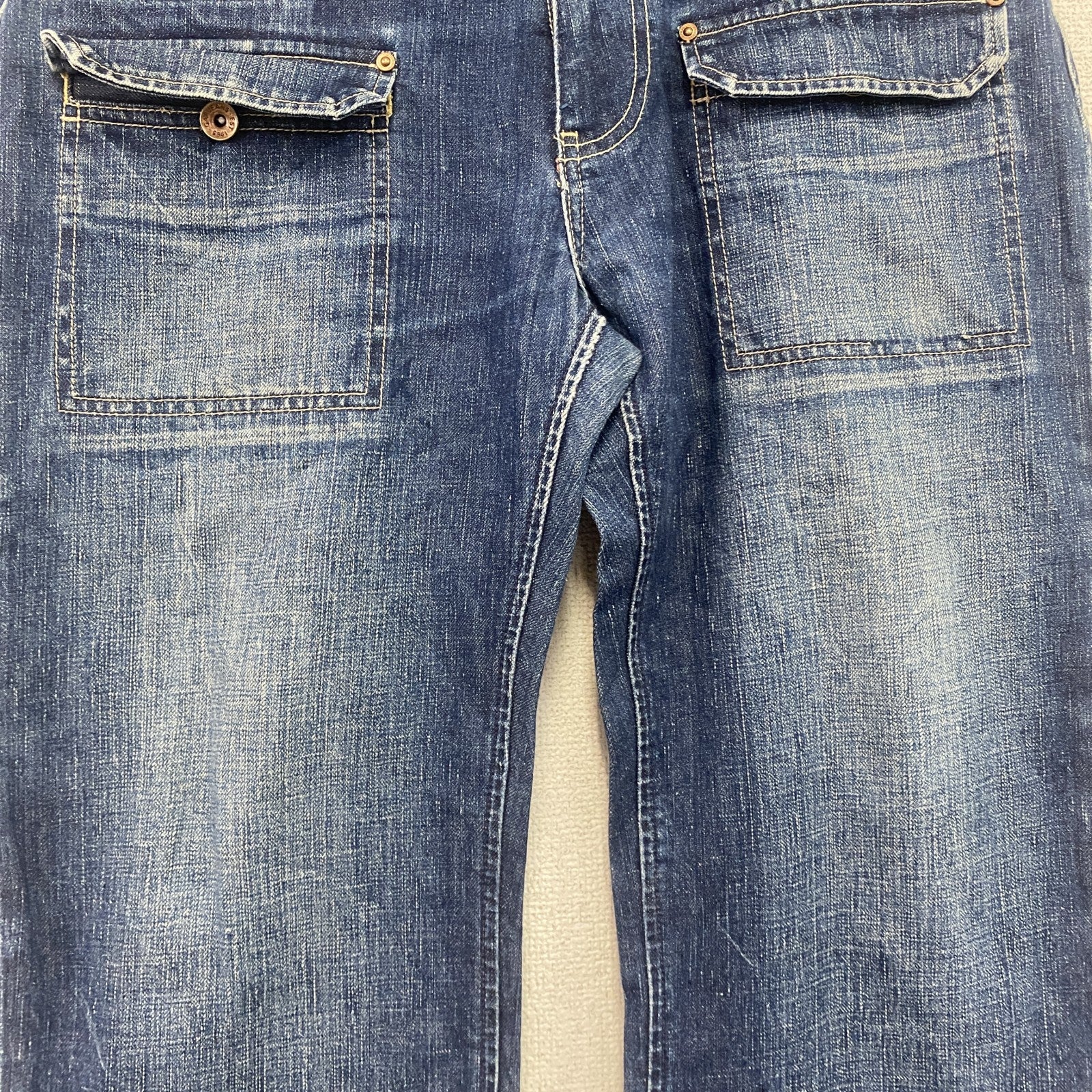 GAP JEANS　ギャップ　デニムパンツ/ジーンズ　ジップフライ　縦落ち　フラップポケット　インディゴ　34サイズ