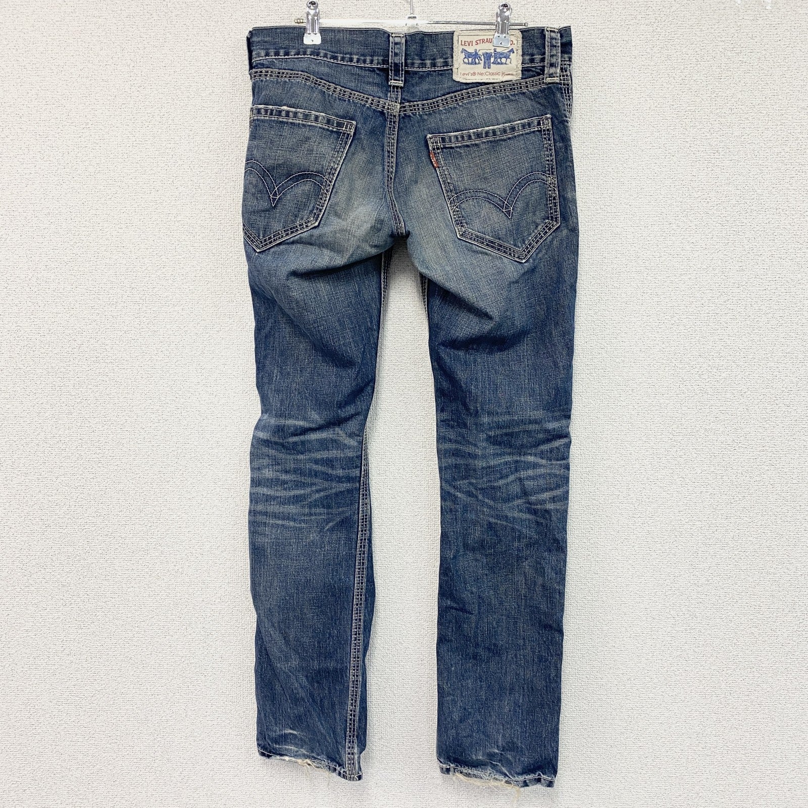 Levi's　リーバイス　ダメージデニムパンツ/ジーンズ　鬼ヒゲ　縦落ち　ジップフライ　インディゴ　32サイズ