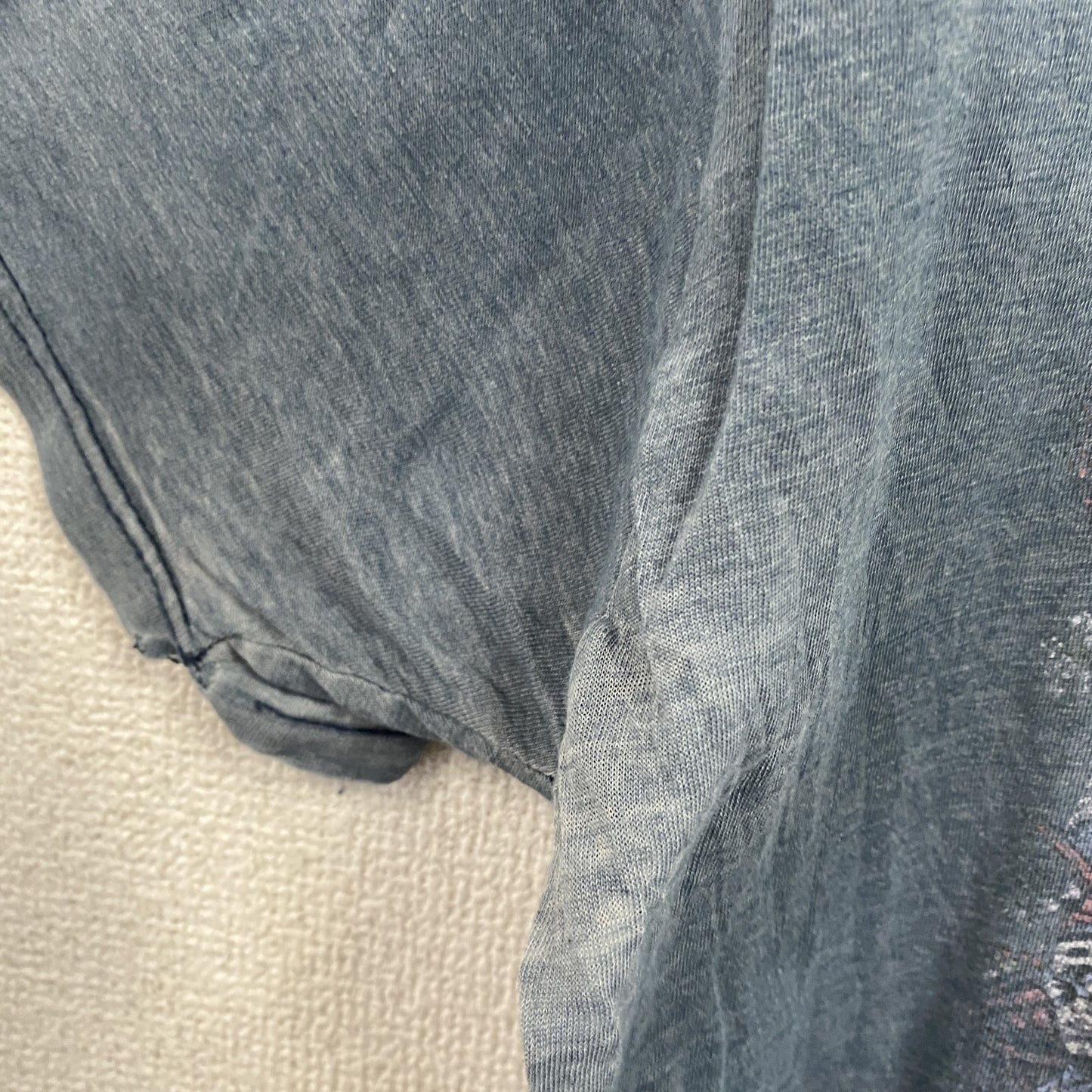 MARVEL COMICS　マーベル　半袖プリントTシャツ　フェード　紺　ネイビー