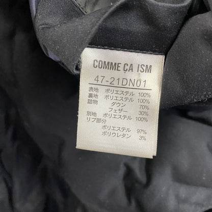 COMME CA ISM　コムサイズム　接結ジャージーMA-1ダウンブルゾン　ダブルジップ　黒　ブラック　XLサイズ