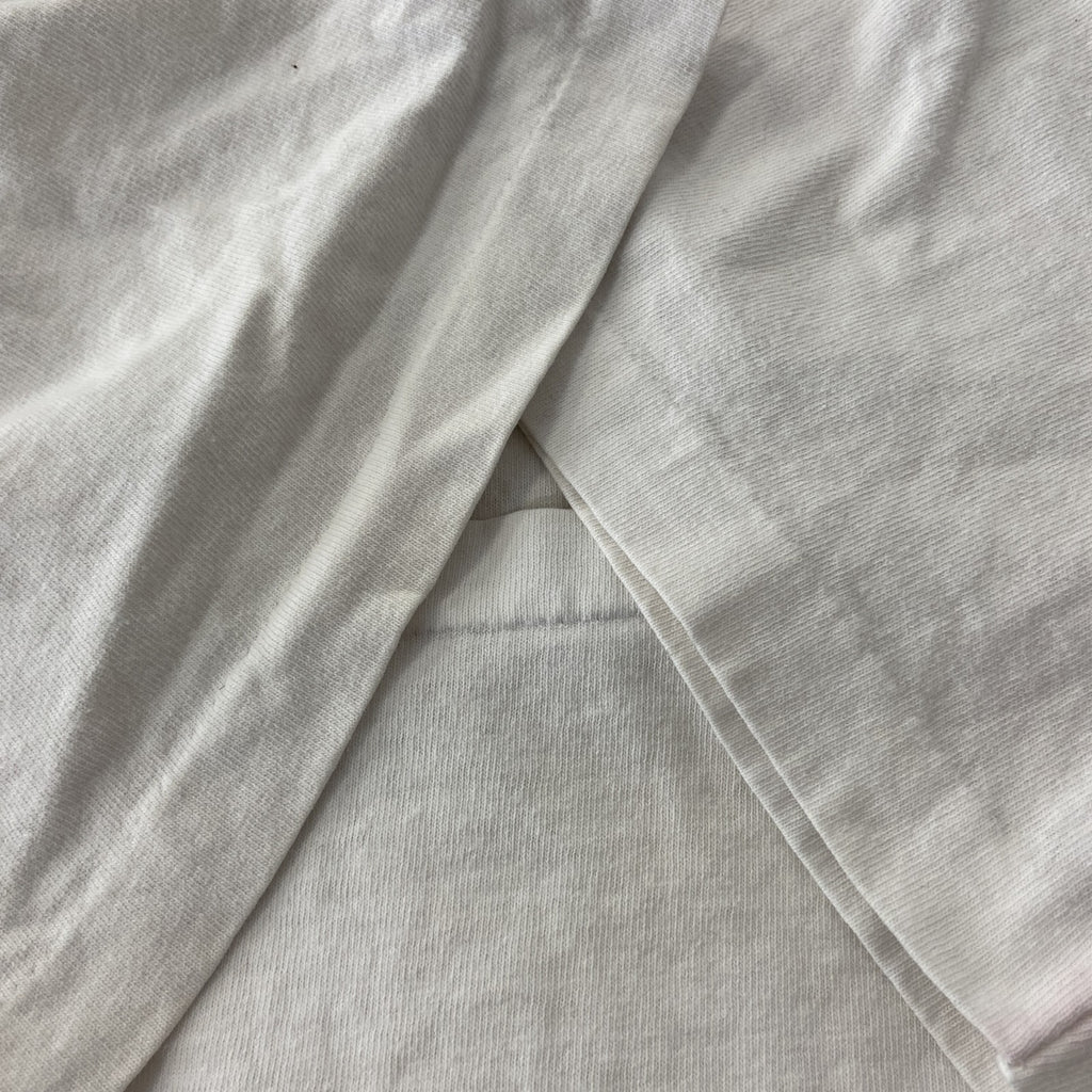 古着 used　半袖プリントTシャツ　ホワイト　白　カジュアルデザイン　クルーネック　シングルステッチ　90s　レトロ　Lサイズ