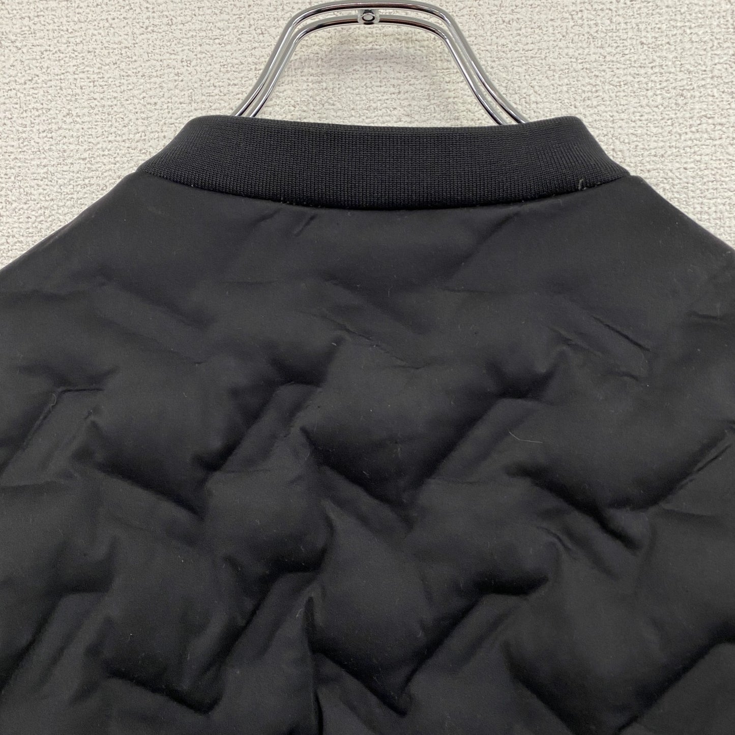 COMME CA ISM　コムサイズム　接結ジャージーMA-1ダウンブルゾン　ダブルジップ　黒　ブラック　XLサイズ