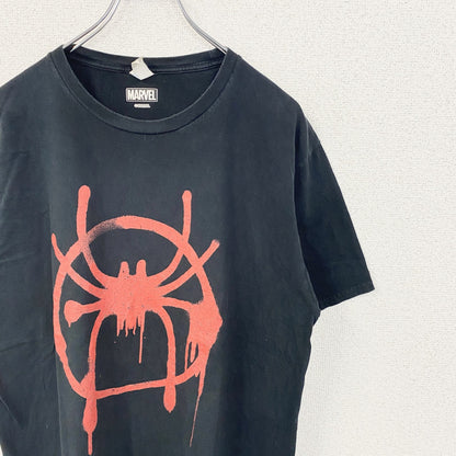 古着 used　MARVEL　マーベル　PORT&COMPANY　半袖プリントTシャツ　スパイダーマン　映画　黒　Lサイズ