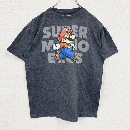 SUPER MARIO　スーパーマリオ　半袖プリントTシャツ　灰色　グレー　Mサイズ