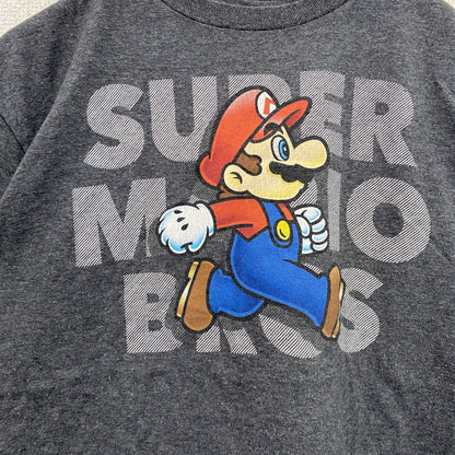 SUPER MARIO　スーパーマリオ　半袖プリントTシャツ　灰色　グレー　Mサイズ