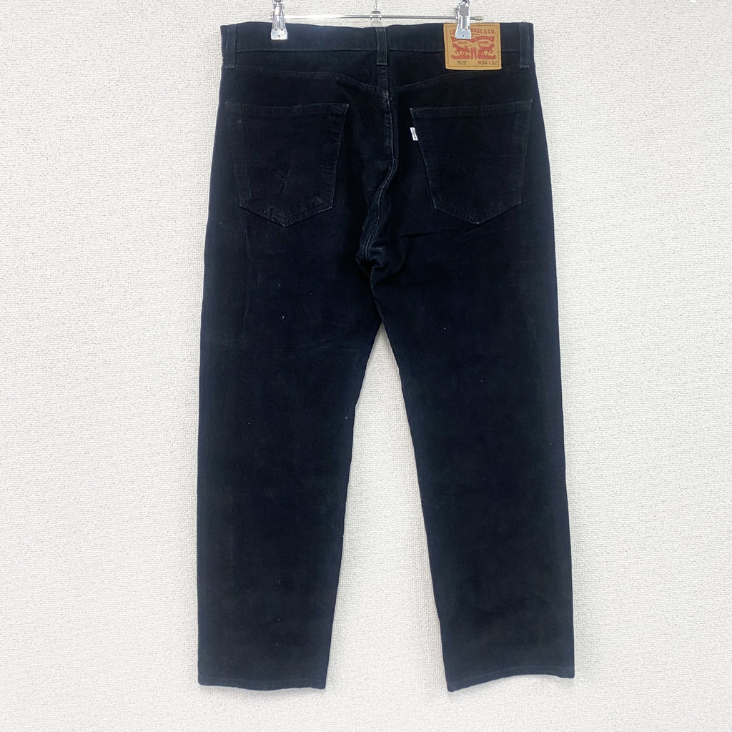 Levi's　リーバイス　505　コーデュロイパンツ　ジップフライ　黒　ブラック　W34サイズ