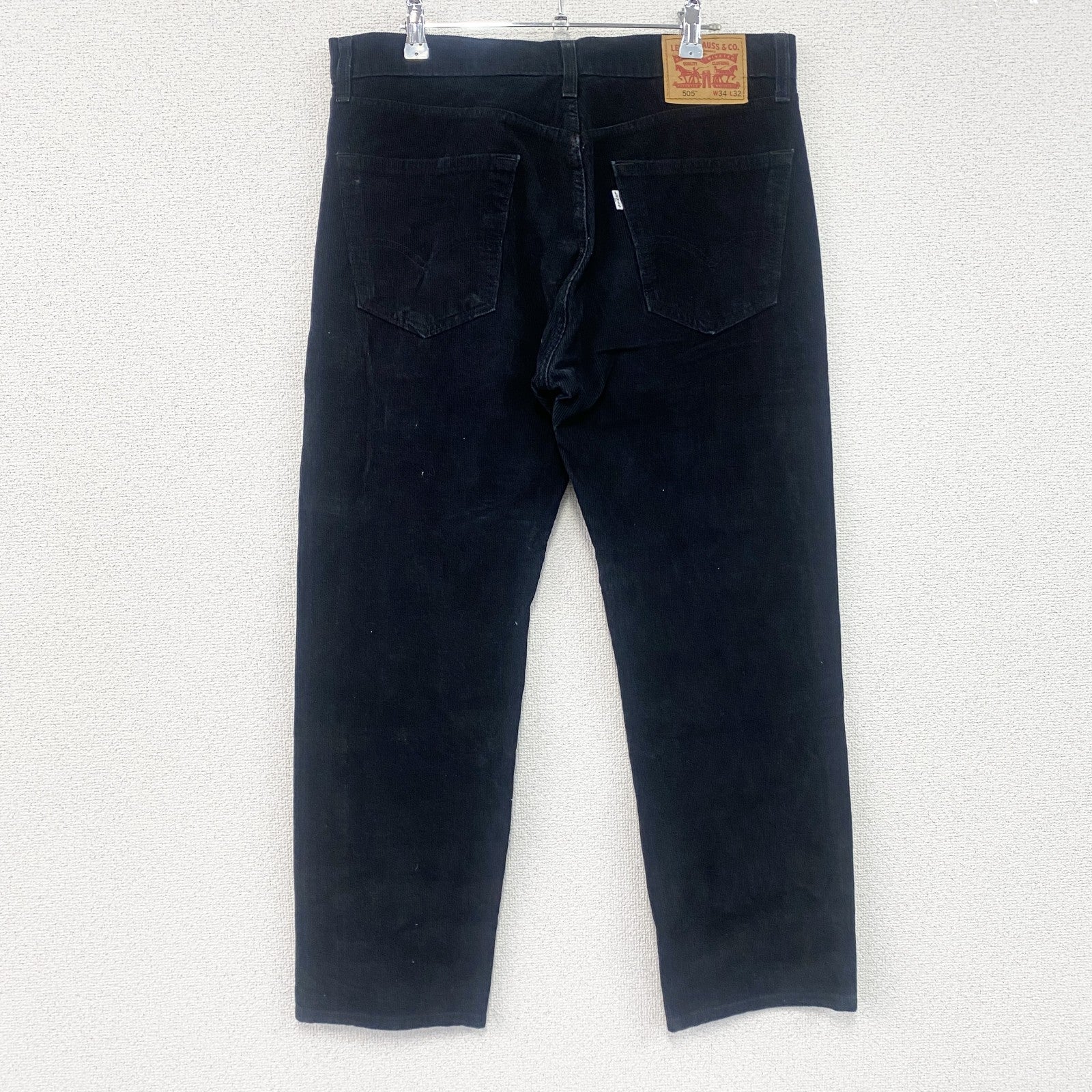 Levi's　リーバイス　505　コーデュロイパンツ　ジップフライ　黒　ブラック　W34サイズ
