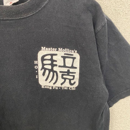 00s　anvil　アンヴィル　半袖プリントTシャツ　漢字プリント　ワンポイント　英字プリント　ヴィンテージ　黒　ブラック　Sサイズ
