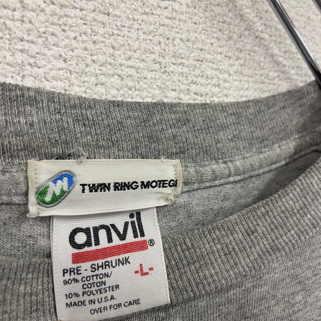 anvil　アンビル　半袖プリントTシャツ　シングルステッチ　灰色　グレー　Lサイズ