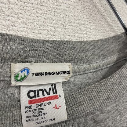 anvil　アンビル　半袖プリントTシャツ　シングルステッチ　灰色　グレー　Lサイズ