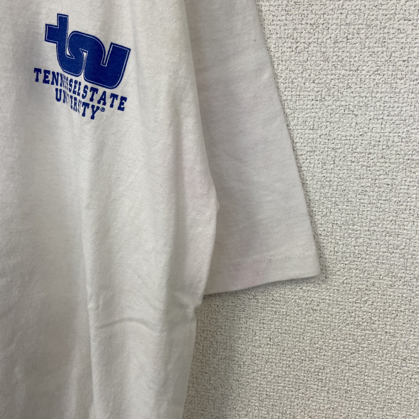 古着 used　ALPZ　アルプツ　半袖プリントTシャツ　白　カジュアルデザイン　クルーネック　シングルステッチ　90s　Lサイズ