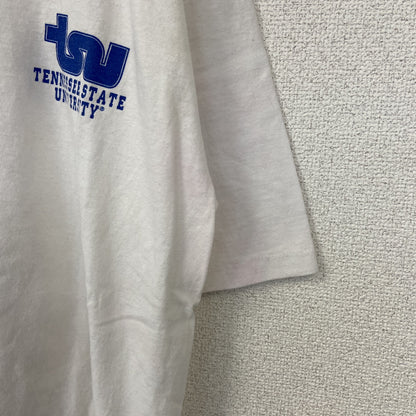 古着 used　ALPZ　アルプツ　半袖プリントTシャツ　白　カジュアルデザイン　クルーネック　シングルステッチ　90s　Lサイズ
