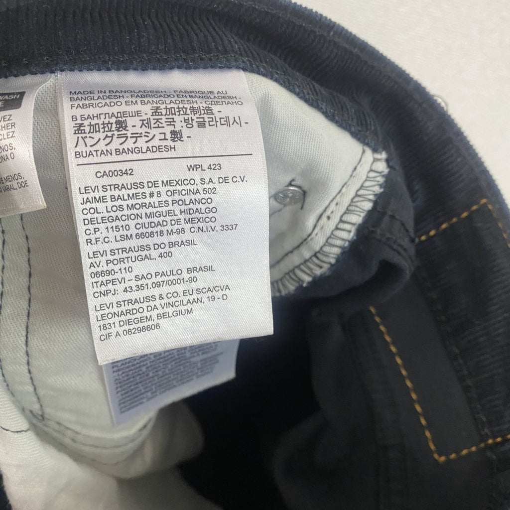 Levi's　リーバイス　505　コーデュロイパンツ　ジップフライ　黒　ブラック　W34サイズ