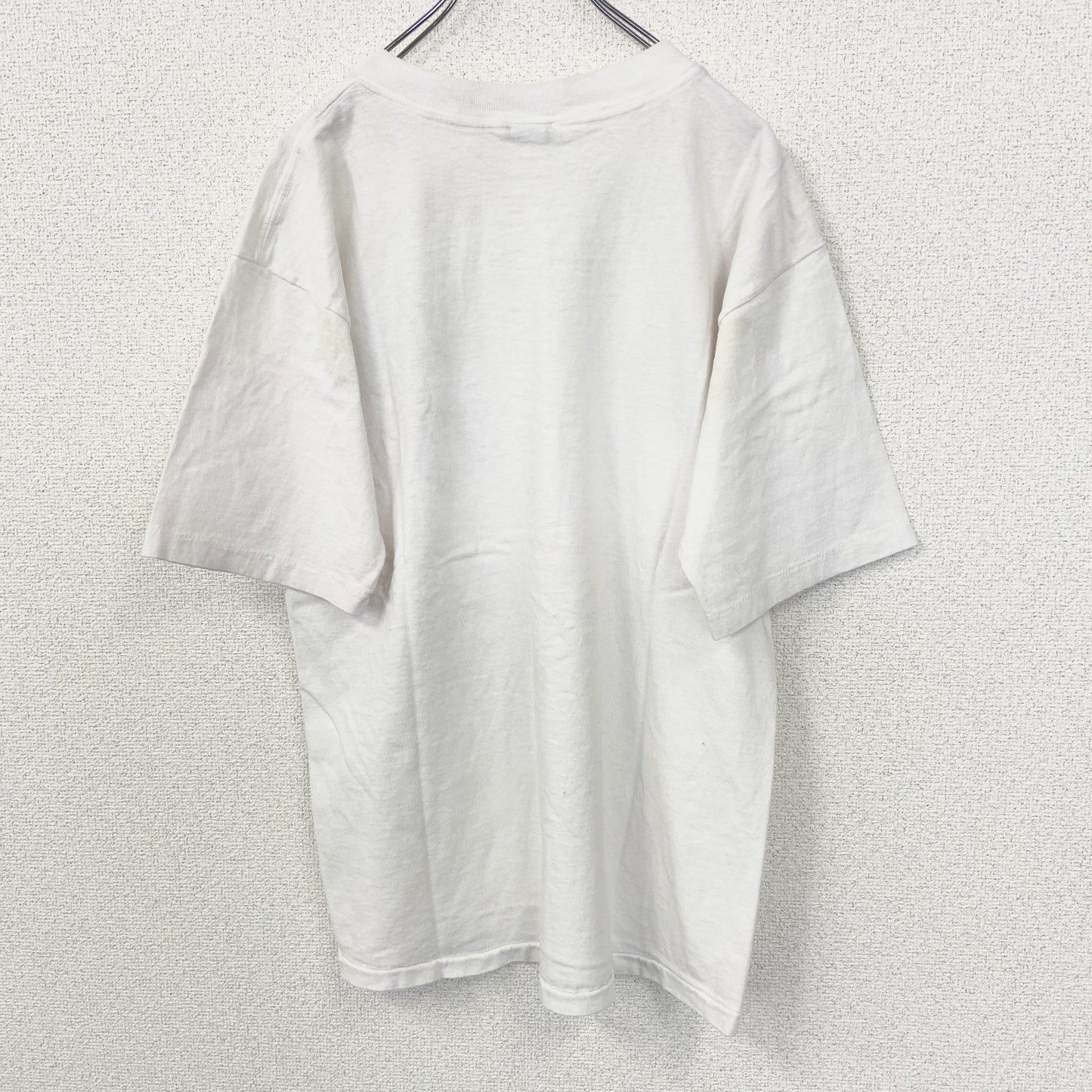 古着 used　ALPZ　アルプツ　半袖プリントTシャツ　白　カジュアルデザイン　クルーネック　シングルステッチ　90s　Lサイズ