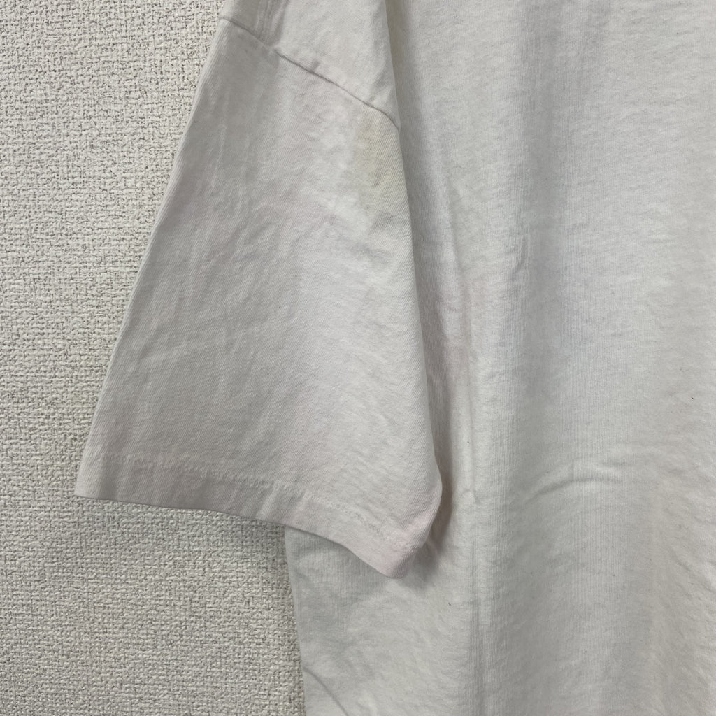 古着 used　ALPZ　アルプツ　半袖プリントTシャツ　白　カジュアルデザイン　クルーネック　シングルステッチ　90s　Lサイズ