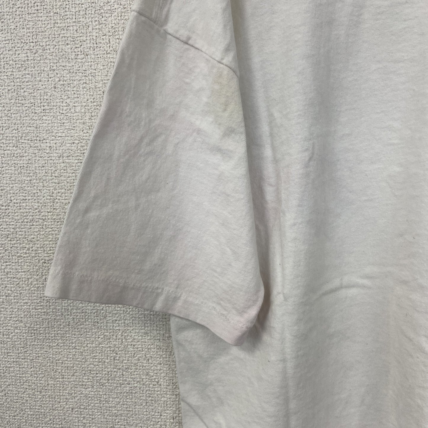 古着 used　ALPZ　アルプツ　半袖プリントTシャツ　白　カジュアルデザイン　クルーネック　シングルステッチ　90s　Lサイズ