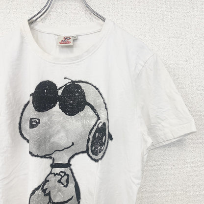 古着 used　スヌーピー　Snoopy　半袖プリントTシャツ　キャラクター　PEANUTS　ピーナッツ　白　ホワイト　Mサイズ
