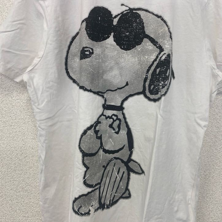 古着 used　スヌーピー　Snoopy　半袖プリントTシャツ　キャラクター　PEANUTS　ピーナッツ　白　ホワイト　Mサイズ