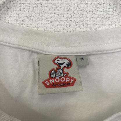 古着 used　スヌーピー　Snoopy　半袖プリントTシャツ　キャラクター　PEANUTS　ピーナッツ　白　ホワイト　Mサイズ