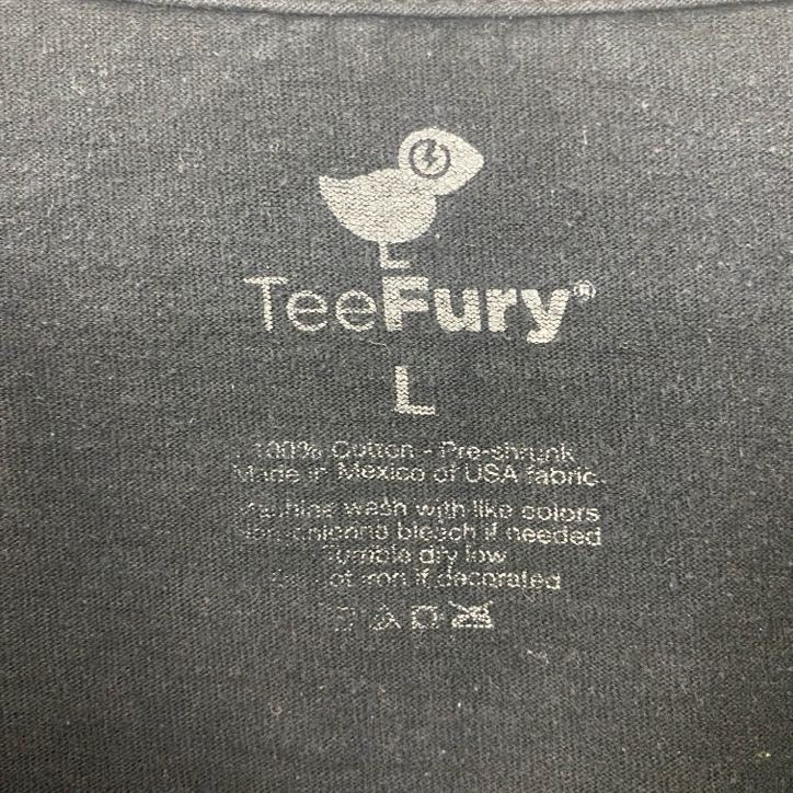 古着 used　TeeFury　半袖プリントTシャツ　Hell and Back Boys　黒　ブラック　キャラクター　Lサイズ