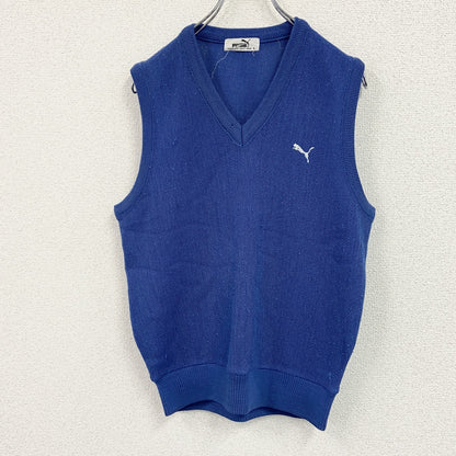 PUMA　プーマ　ニットベスト　青　ブルー　Lサイズ