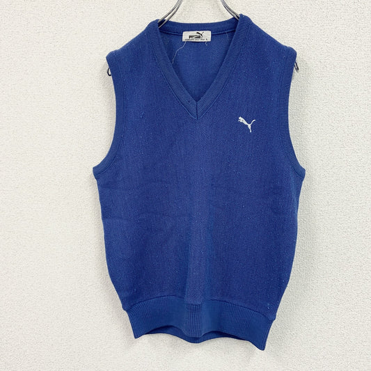PUMA　プーマ　ニットベスト　青　ブルー　Lサイズ