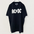 古着 used　AC/DC　エーシー ディーシー　半袖バンドプリントTシャツ　黒　カジュアル　ロゴT　クルーネック　Lサイズ